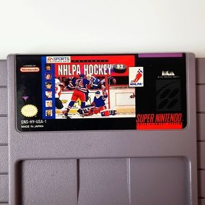 Original 1991 Super Nintendo Game NHLPA Hockey '93 Cleaned & Tested